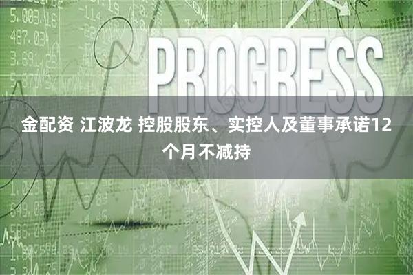 金配资 江波龙 控股股东、实控人及董事承诺12个月不减持